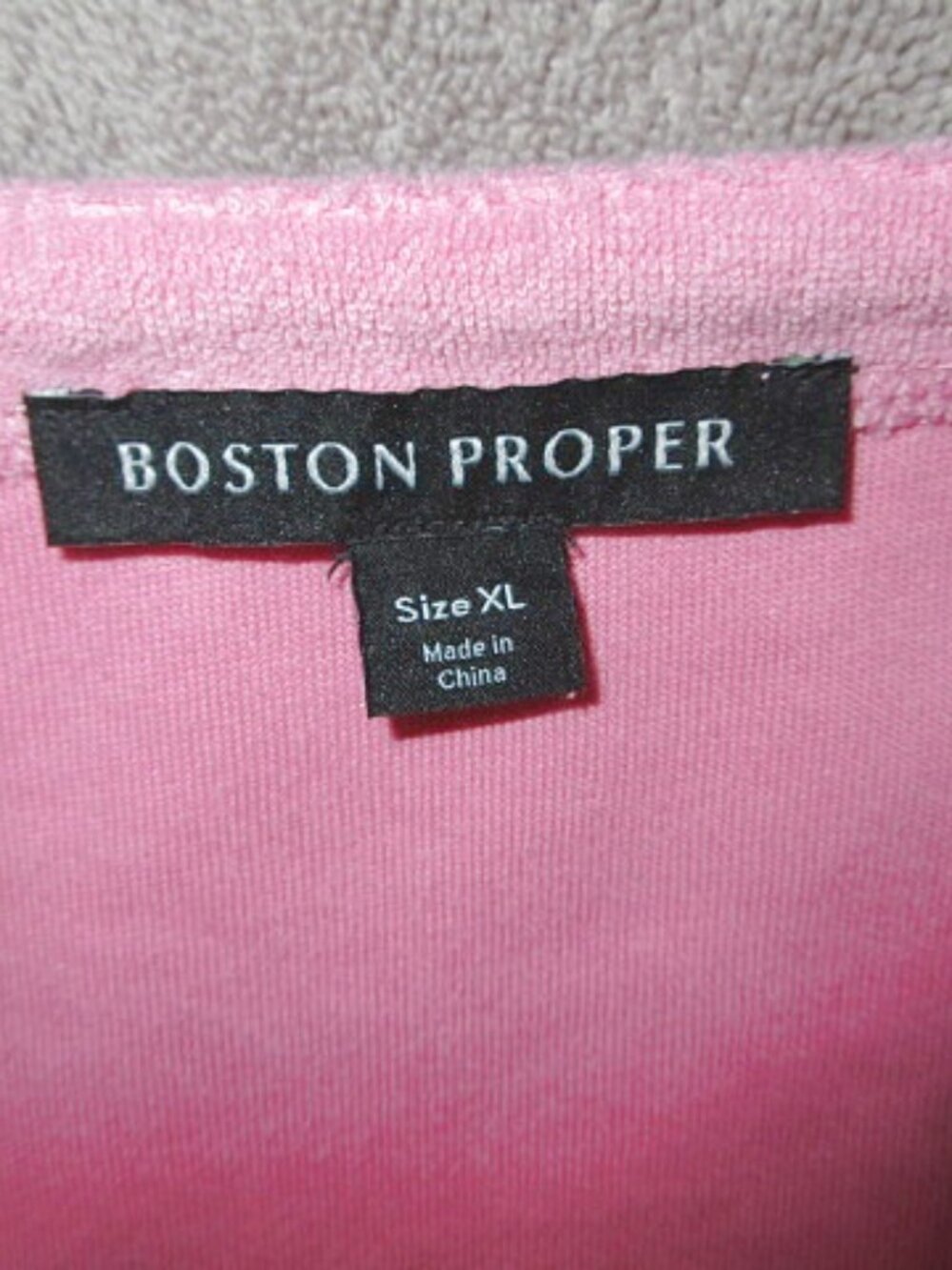 Boston Proper Terry Cloth Dress Size XL Boatneck Pink Beach Resort Casual Active - Picture 5 of 9